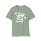Nicea Vibes Only T-Shirt — Retro Script Graphic Tee