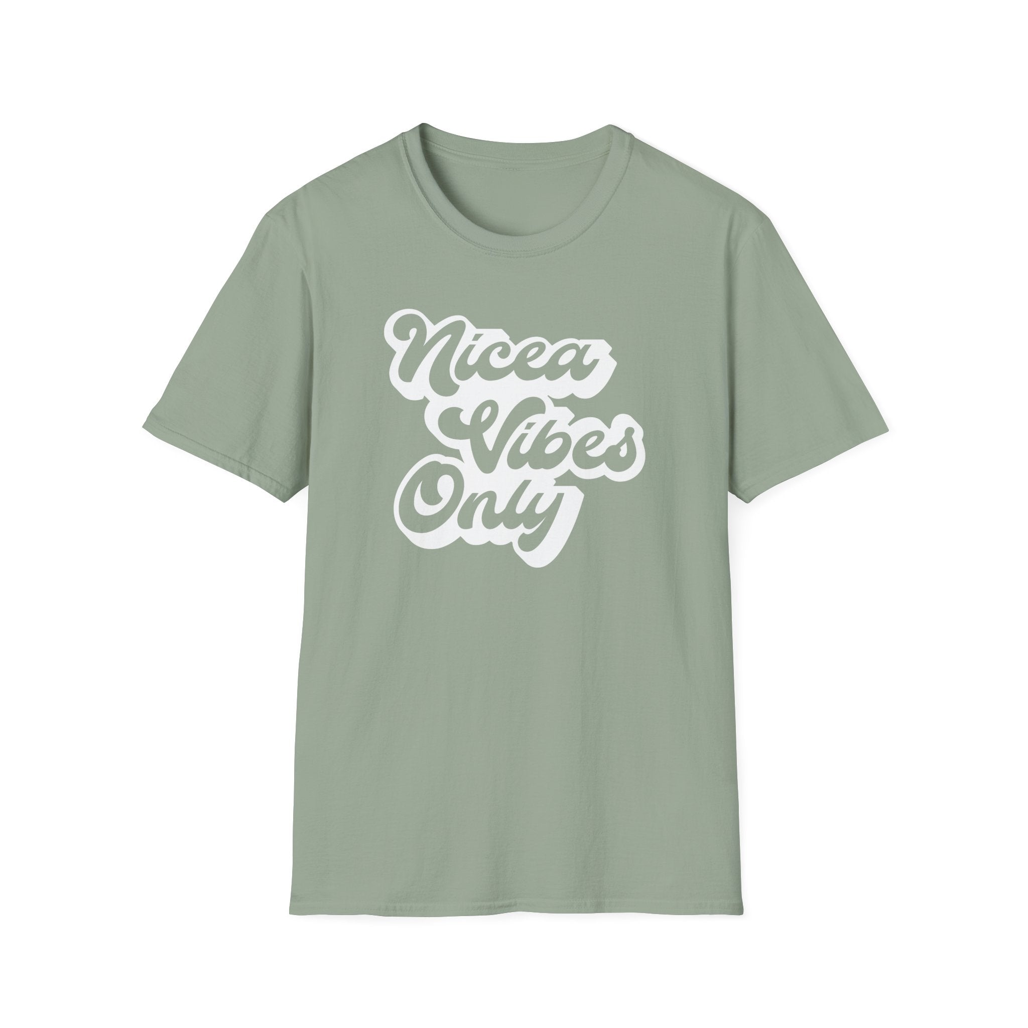 Nicea Vibes Only T-Shirt — Retro Script Graphic Tee