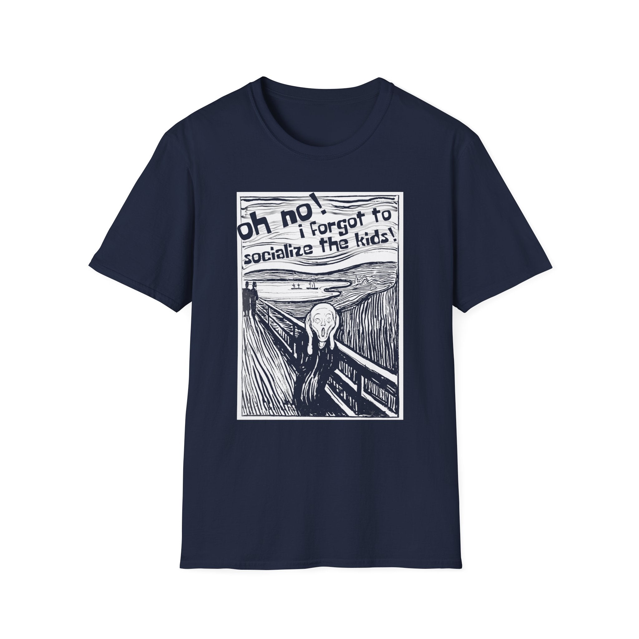 Edvard Munch's Scream Forgot to Socialize the Kids Parody Graphic Tee