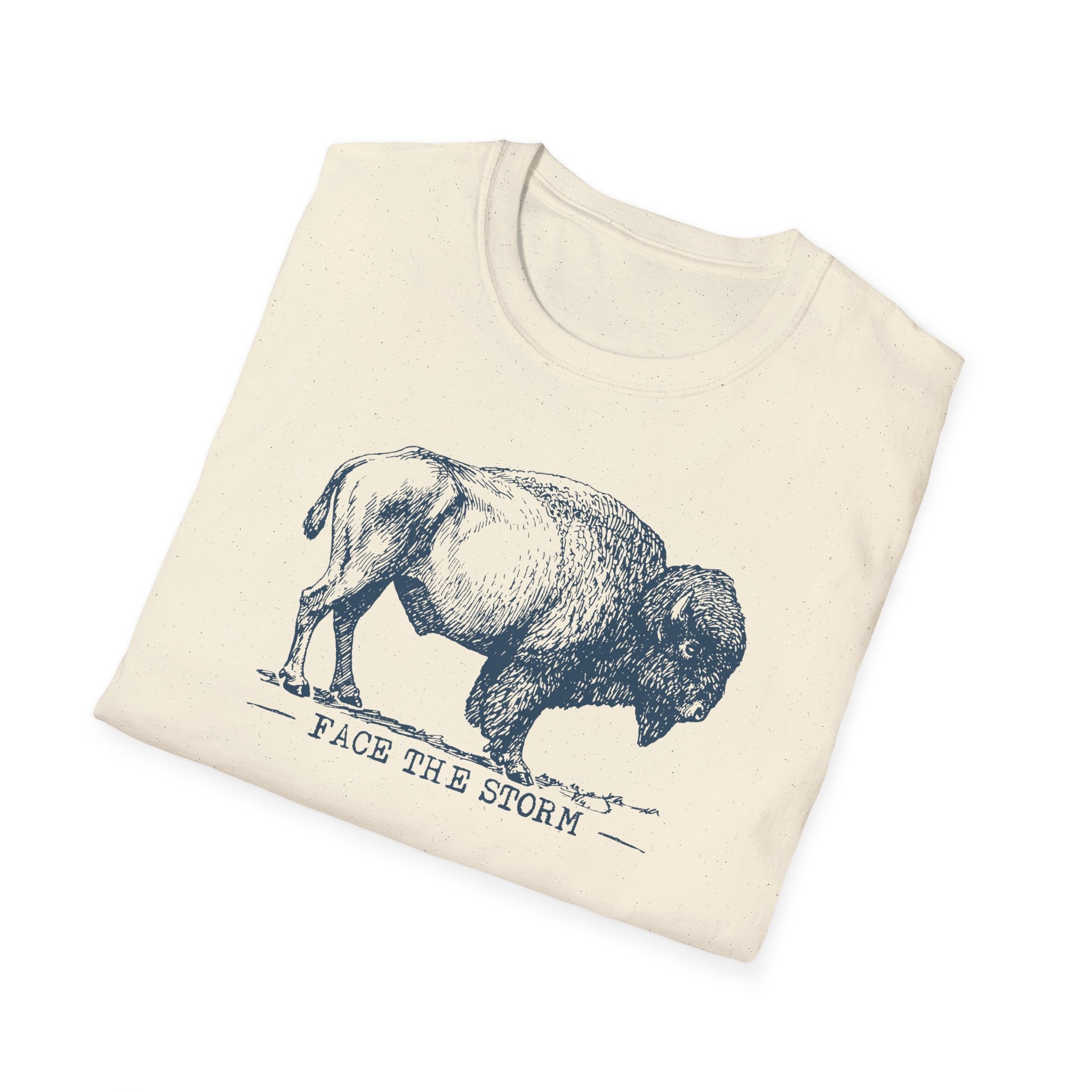 Lutheran Bison 'Face the Storm' Vintage Sketch T-Shirt