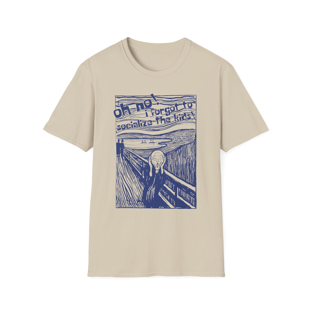 Edvard Munch's Scream Forgot to Socialize the Kids Parody Graphic Tee