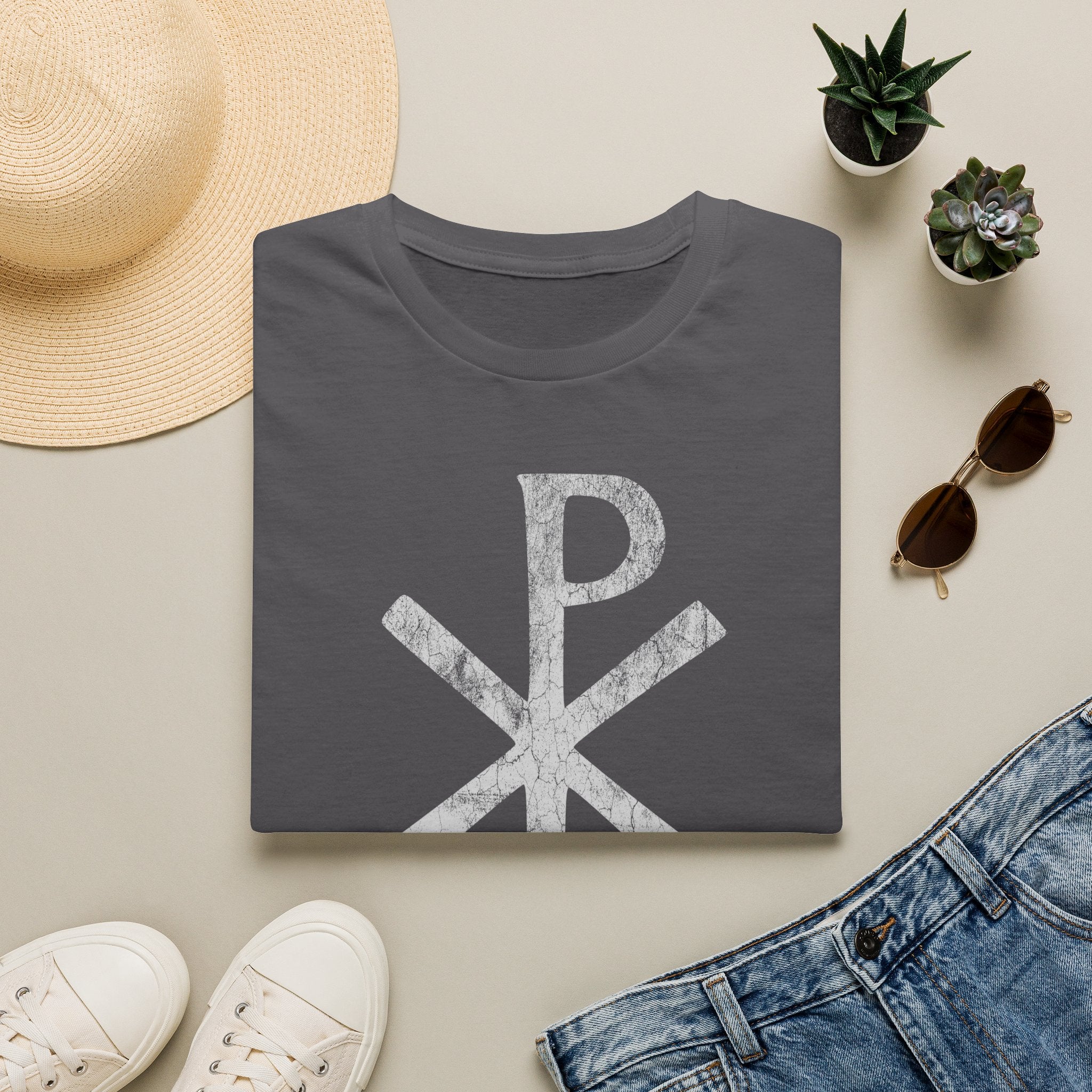 Chi Rho Christian Symbol T-Shirt — Vintage Faith Graphic Tee