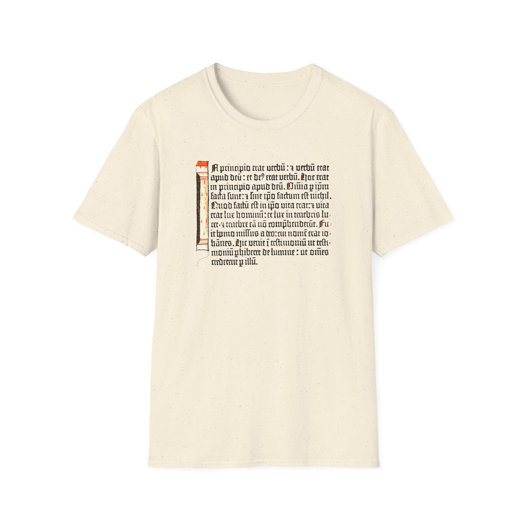 Gutenberg Bible John 1:1-7 Manuscript Text T‑Shirt