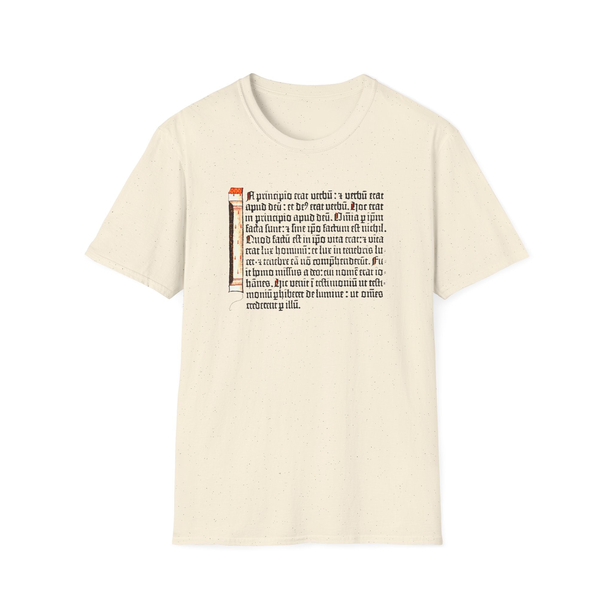 Gutenberg Bible John 1:1-7 Manuscript Text T‑Shirt