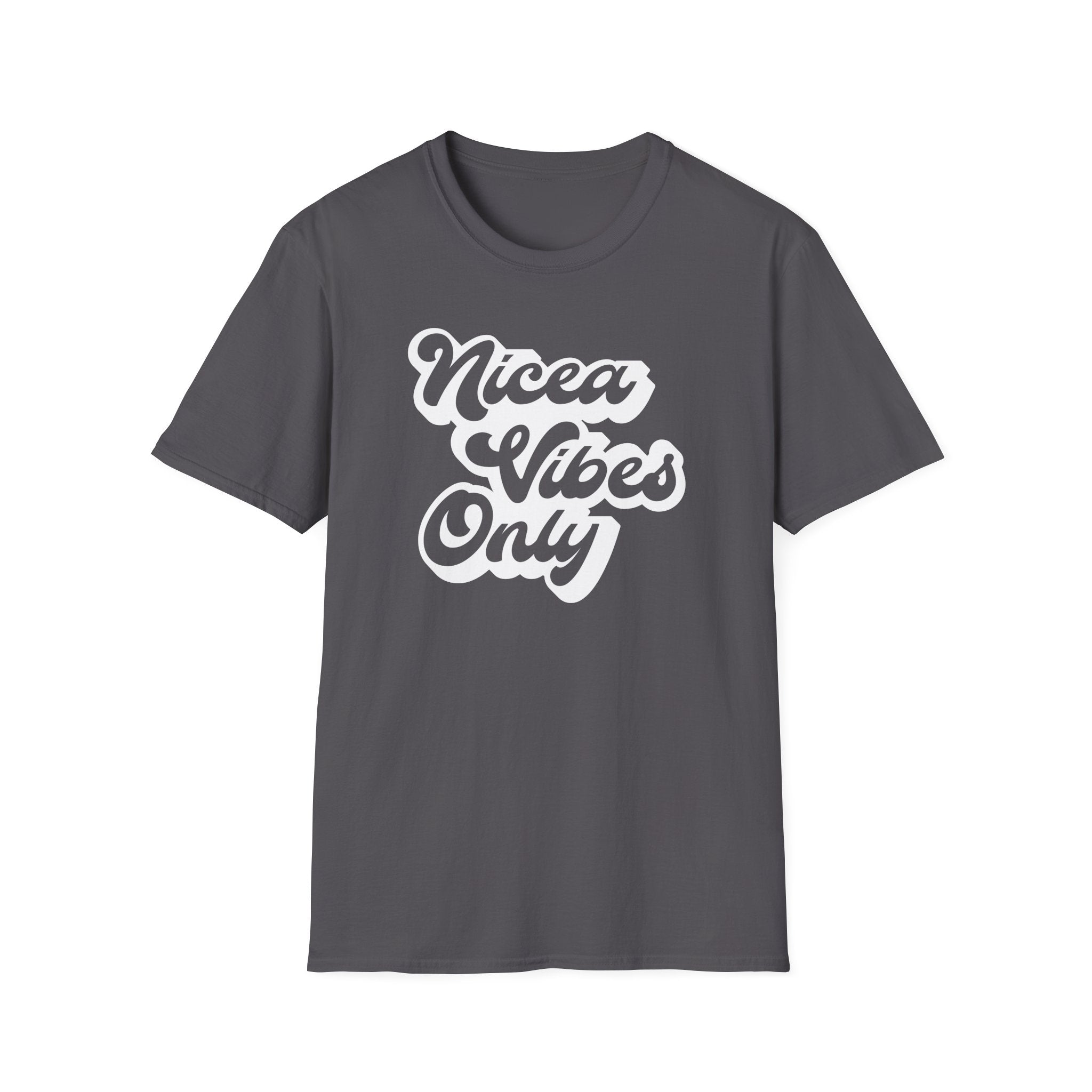 Nicea Vibes Only T-Shirt — Retro Script Graphic Tee