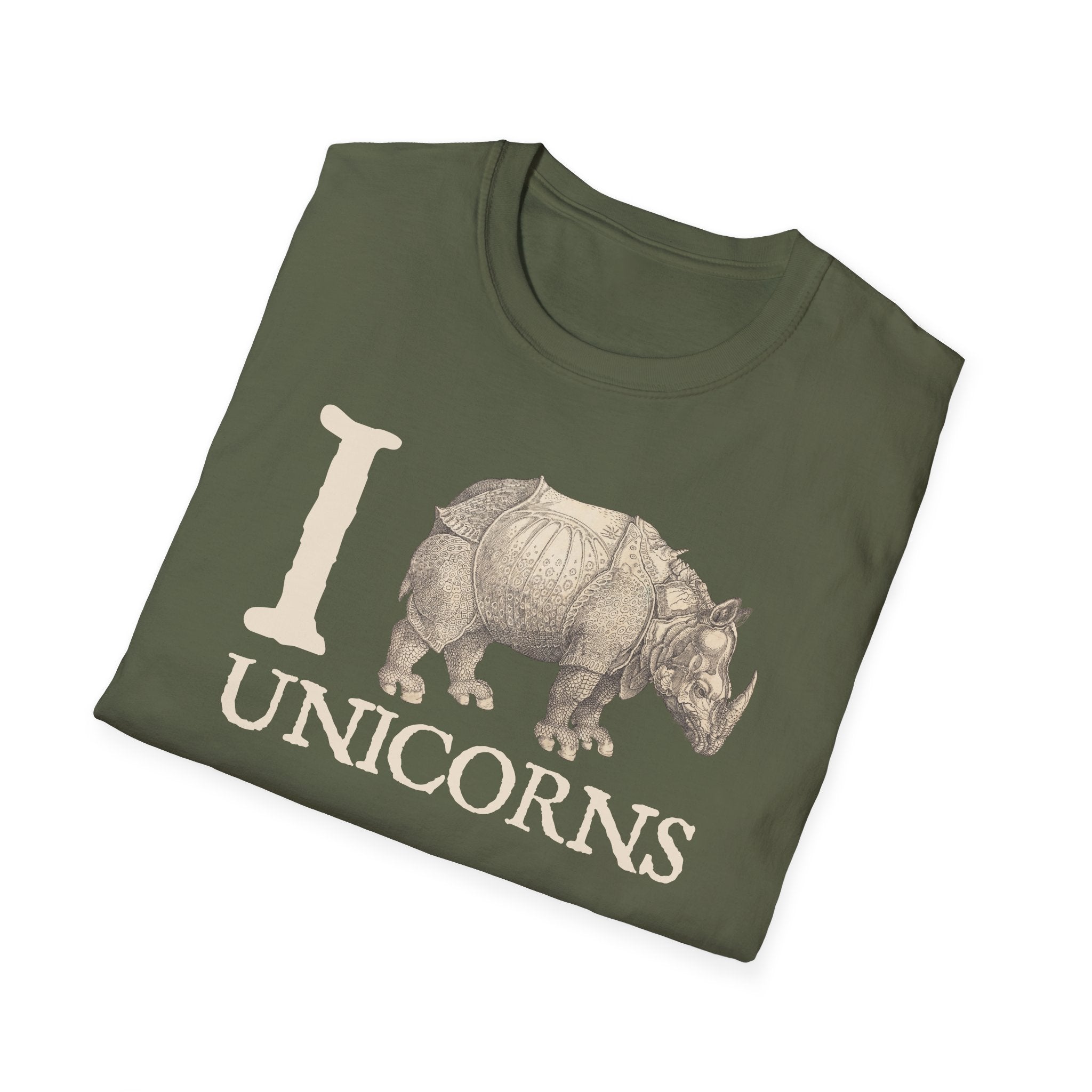 I Love Unicorns Rhinoceros Vintage Tee