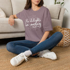 He Delights in Mercy T-Shirt — Micah 7:18 Christian Scripture Tee
