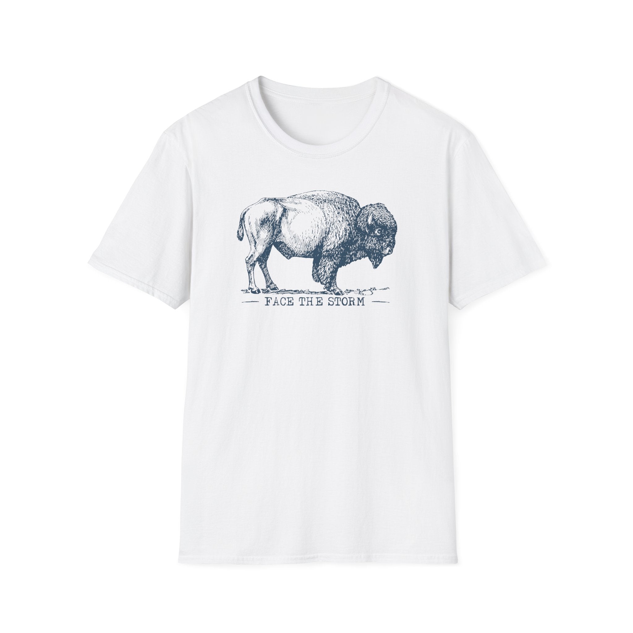 Lutheran Bison 'Face the Storm' Vintage Sketch T-Shirt