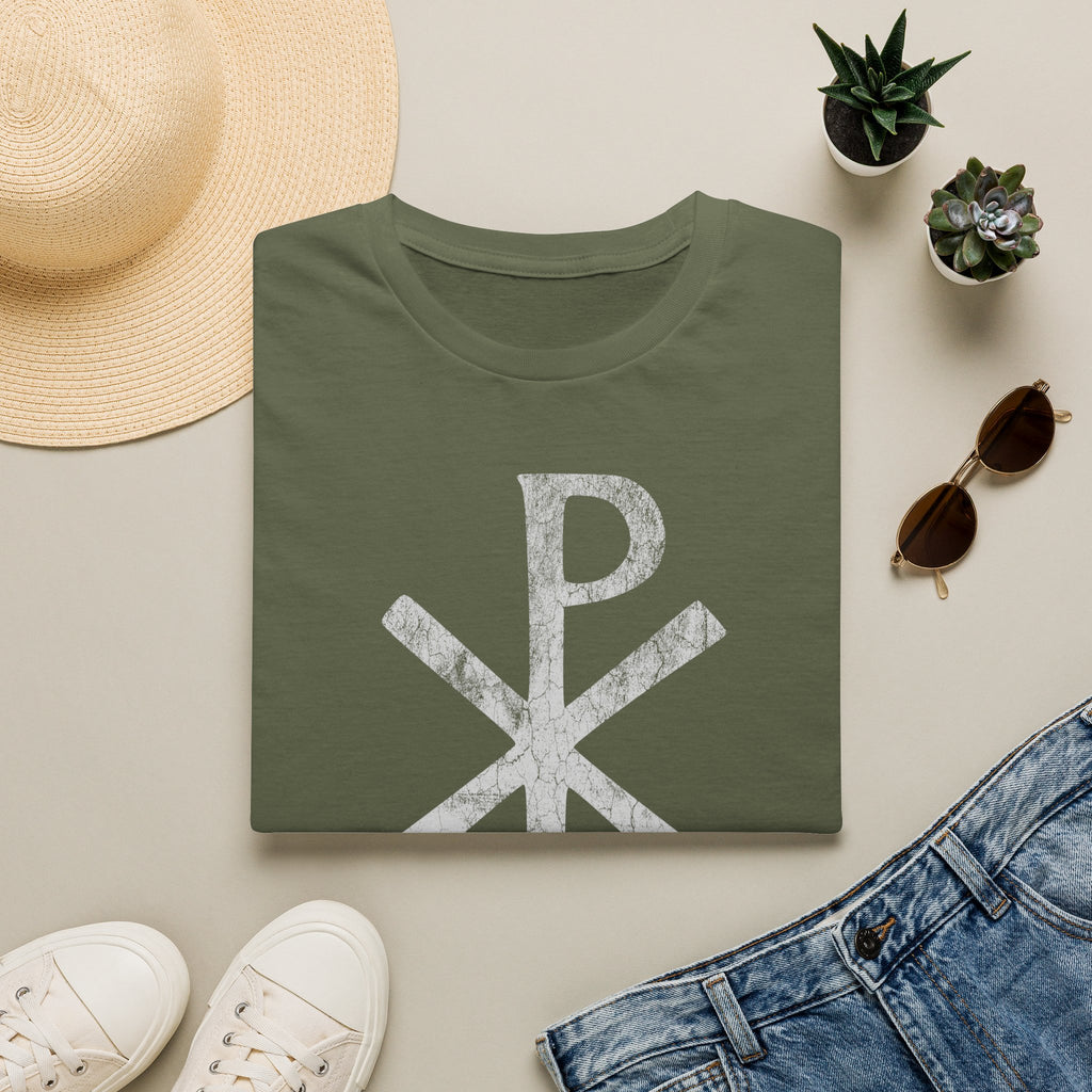Chi Rho Christian Symbol T-Shirt — Vintage Faith Graphic Tee