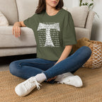 Christian Cross Text T-Shirt — ‘O Come, Thou Long Expected Jesus’ Hymn Print