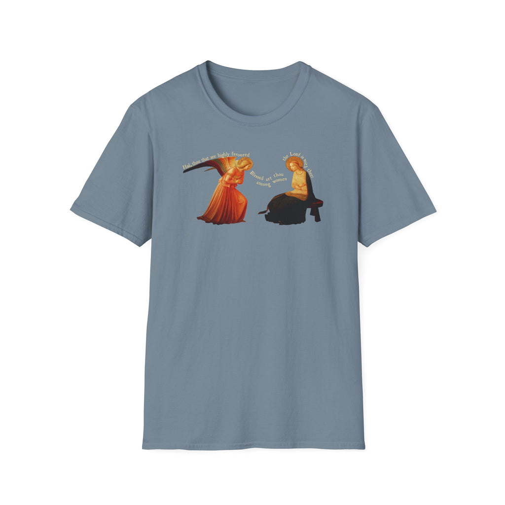 Fra Angelico The Annunciation with Text T-Shirt