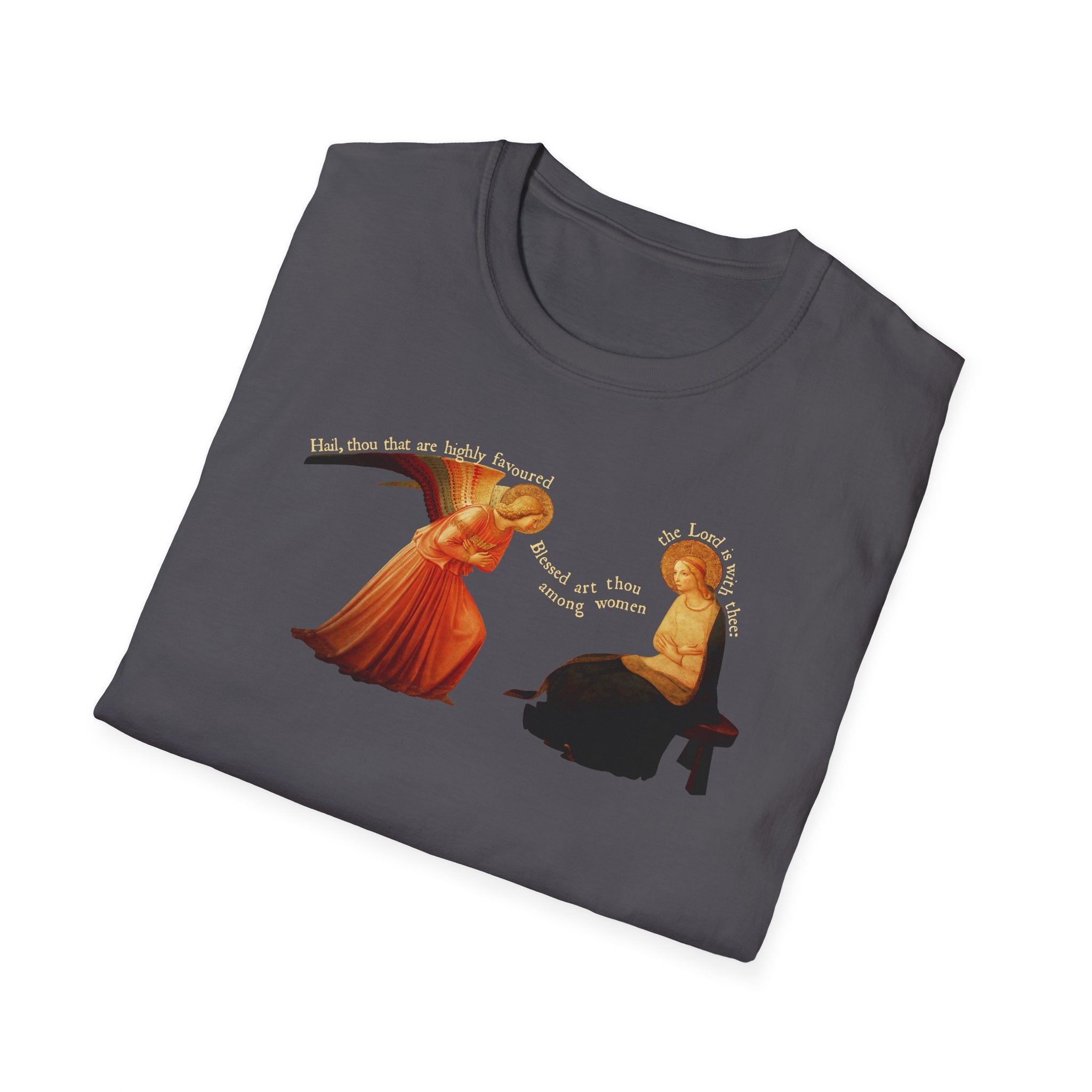 Fra Angelico The Annunciation with Text T-Shirt