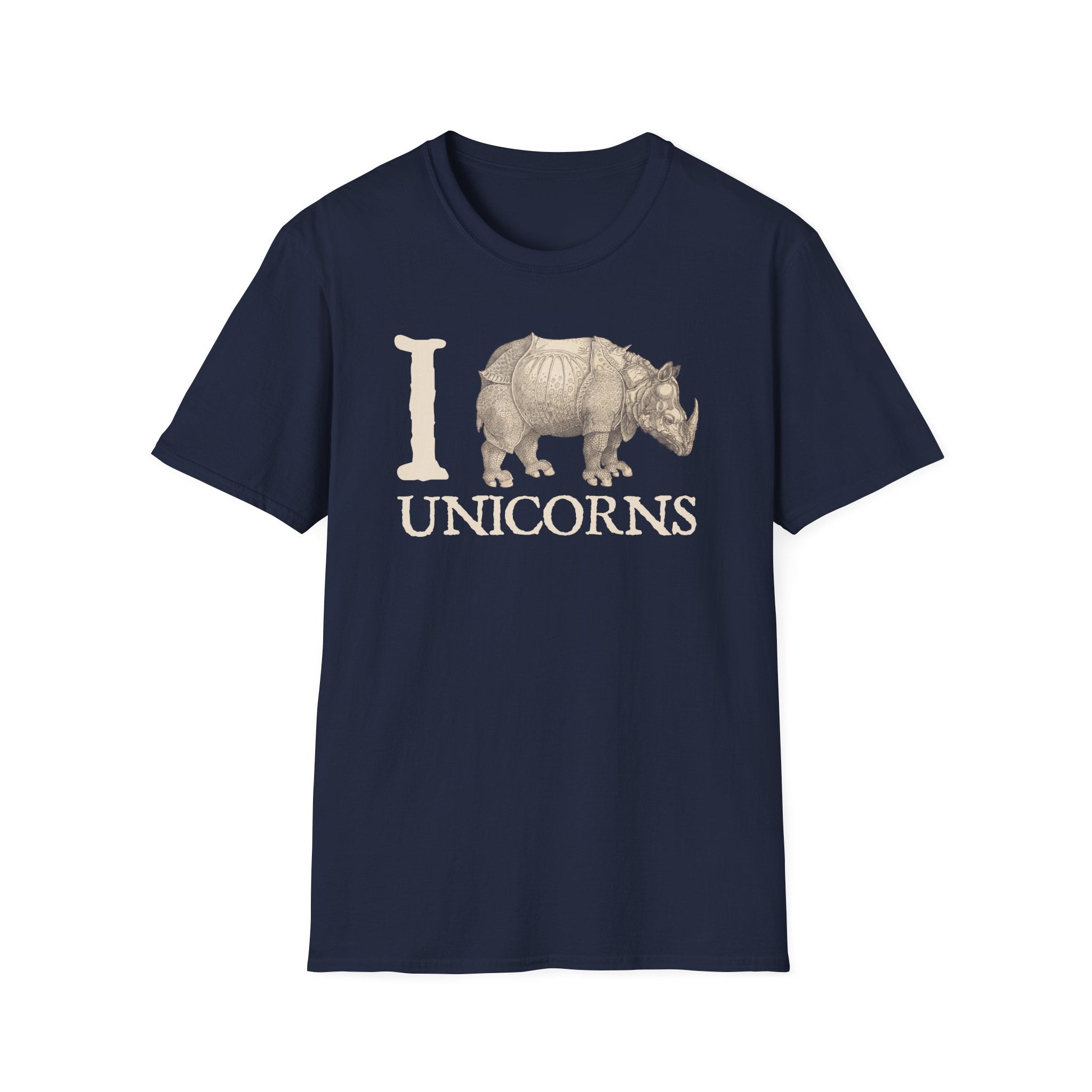 I Love Unicorns Rhinoceros Vintage Tee