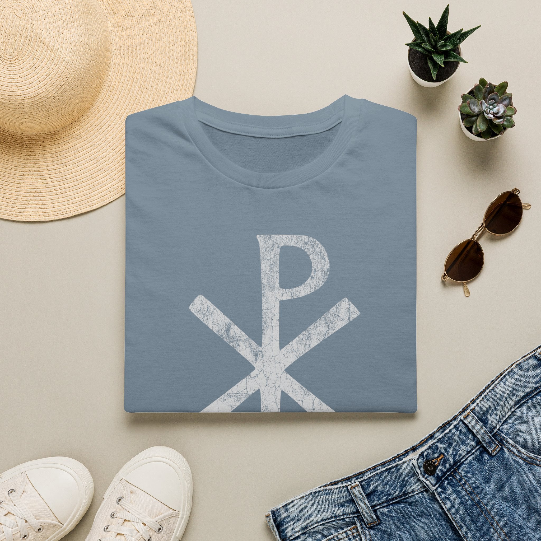 Chi Rho Christian Symbol T-Shirt — Vintage Faith Graphic Tee