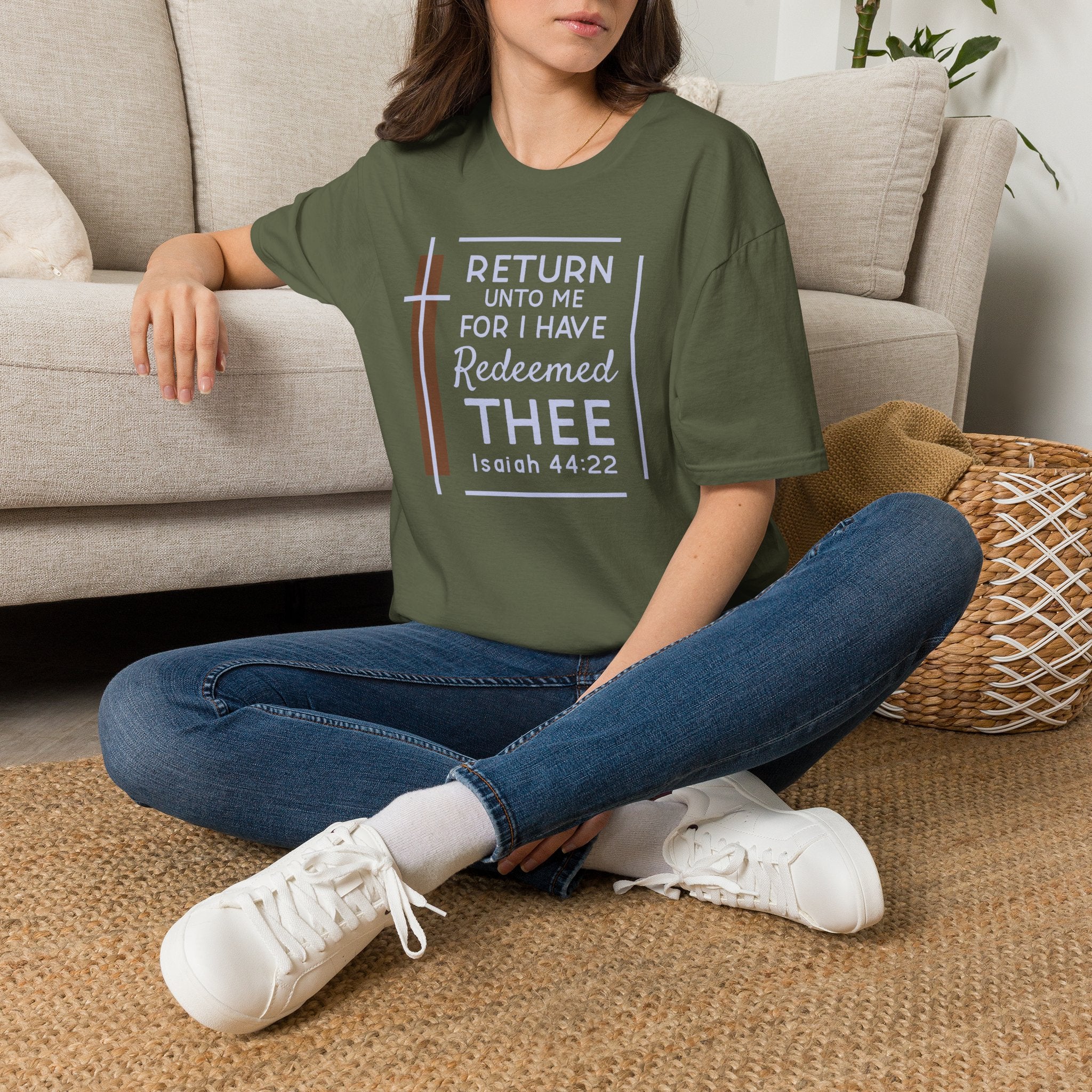 Return Unto Me T-Shirt — Isaiah 44:22 Christian Faith Tee