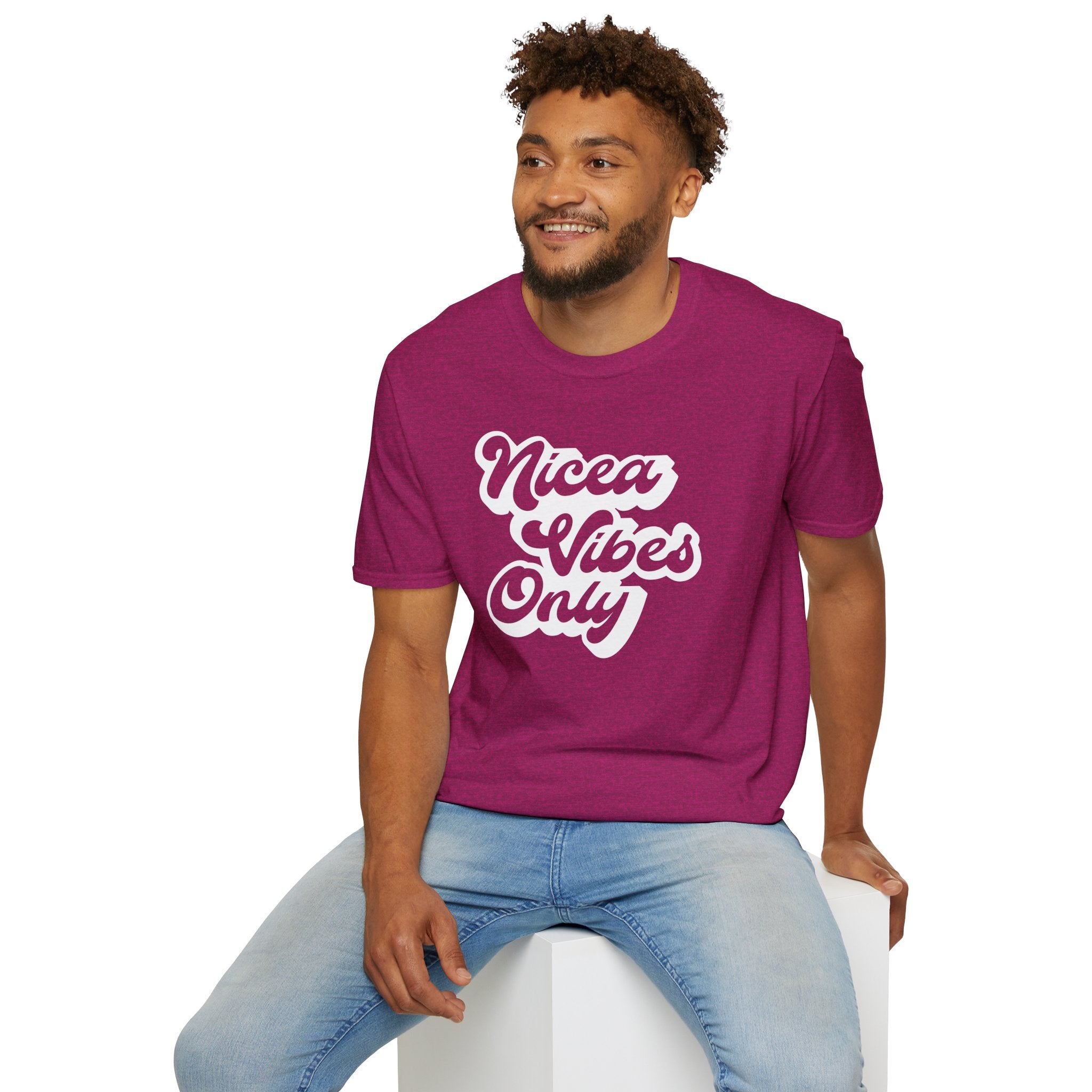 Nicea Vibes Only T-Shirt — Retro Script Graphic Tee
