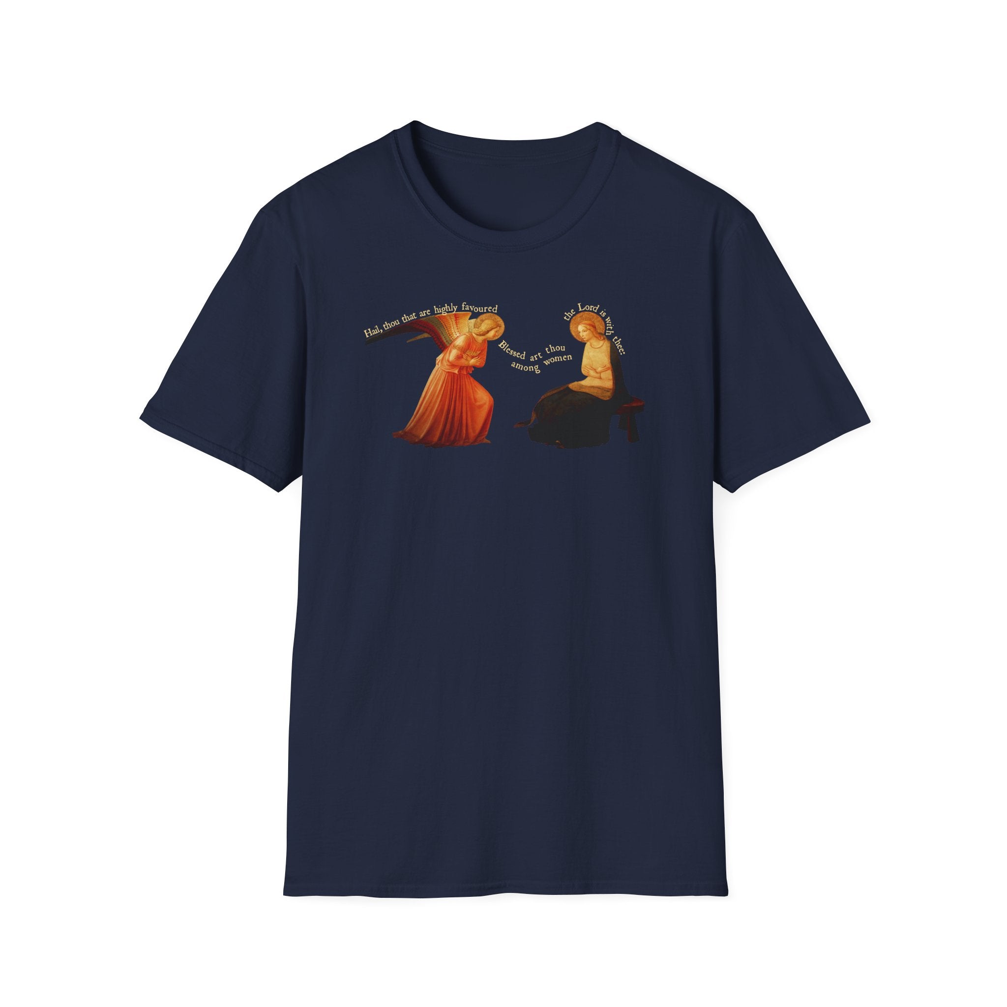 Fra Angelico The Annunciation with Text T-Shirt