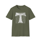 Christian Cross Text T-Shirt — ‘O Come, Thou Long Expected Jesus’ Hymn Print