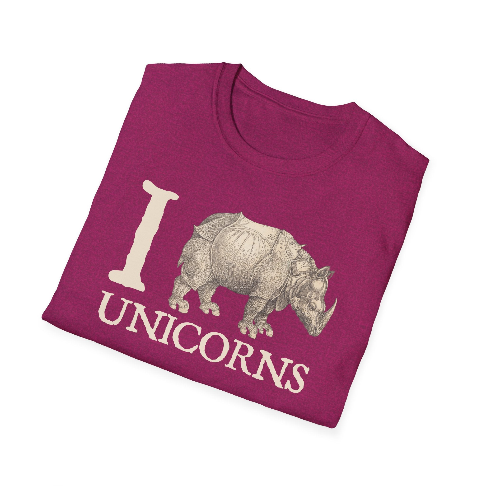 I Love Unicorns Rhinoceros Vintage Tee