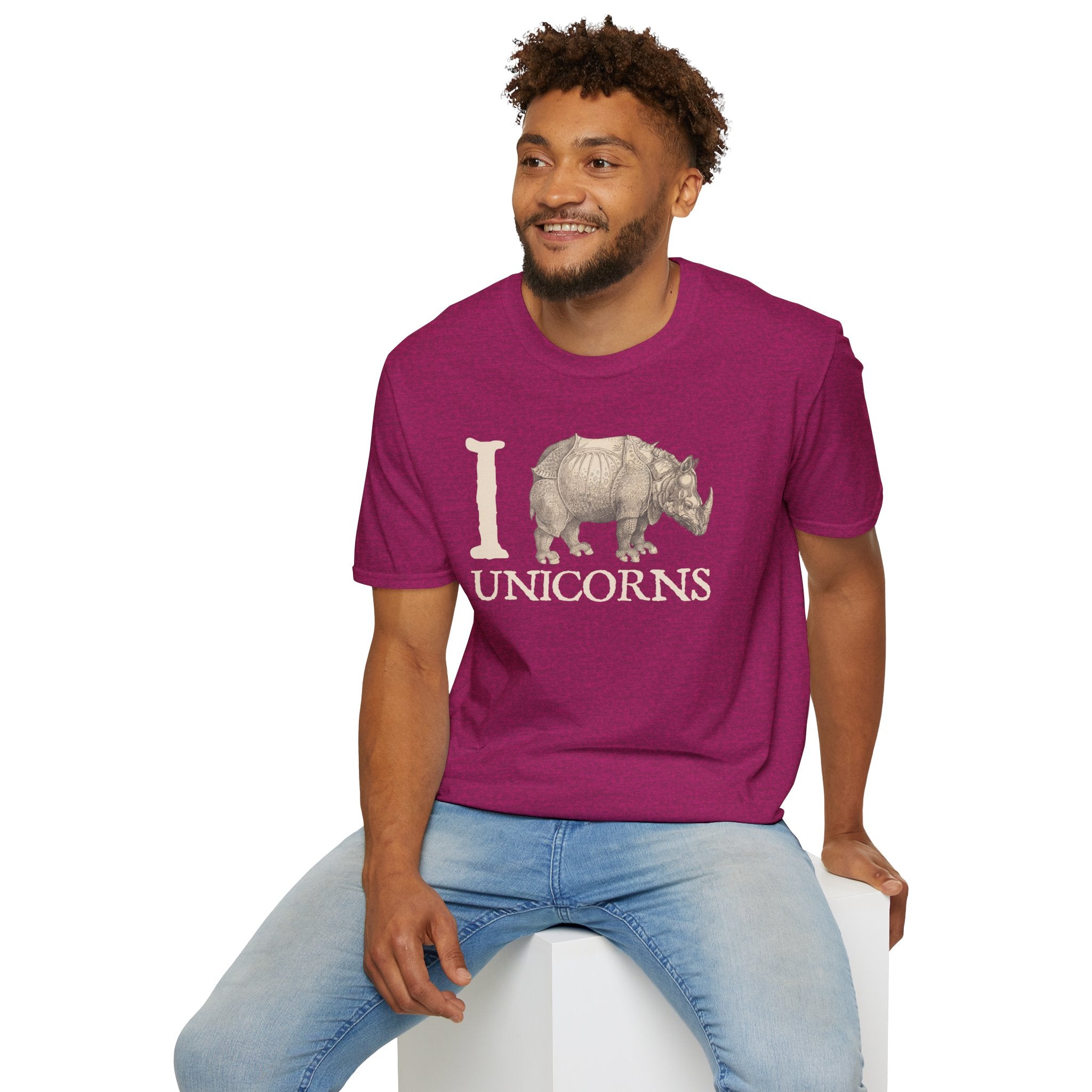 I Love Unicorns Rhinoceros Vintage Tee