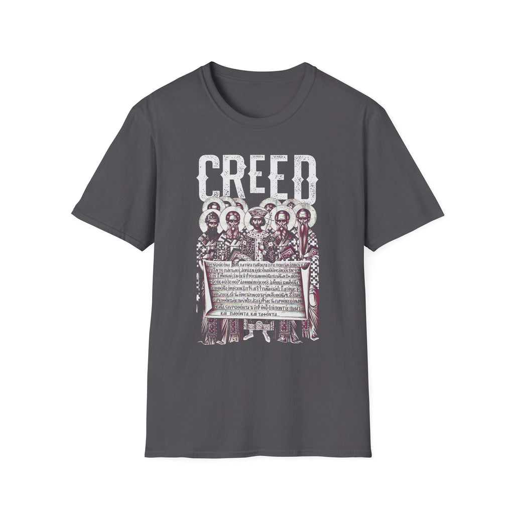 Creed Vintage Saints Graphic T‑Shirt — Religious Iconography Tee with "CREED" Text