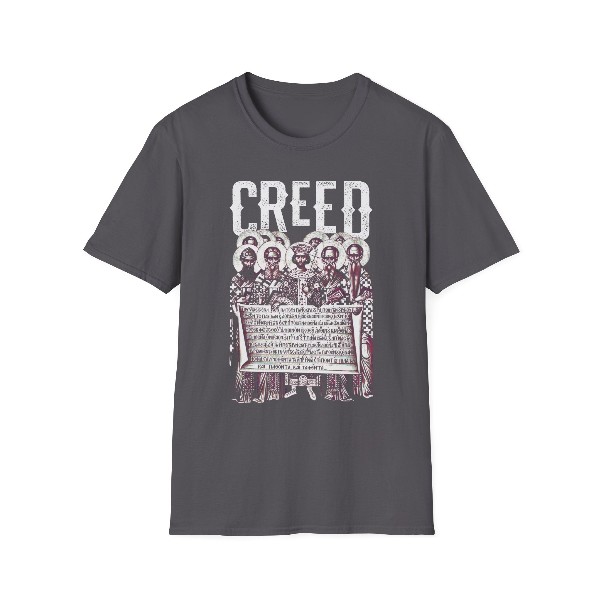 Creed Vintage Saints Graphic T‑Shirt — Religious Iconography Tee with "CREED" Text