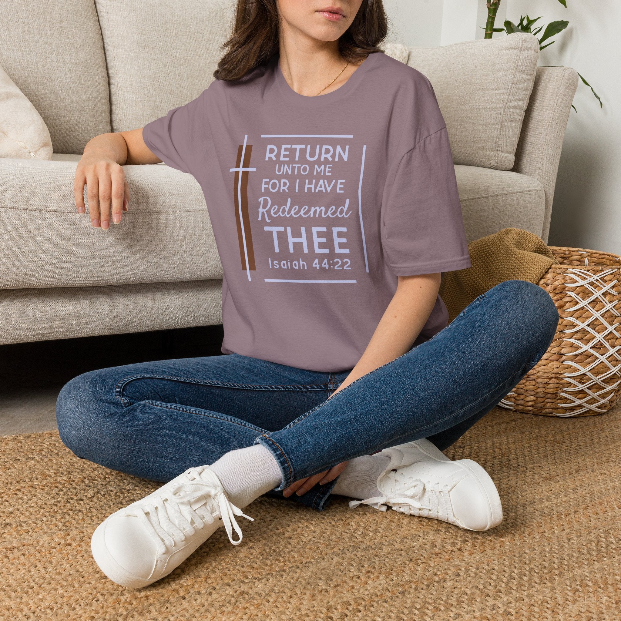 Return Unto Me T-Shirt — Isaiah 44:22 Christian Faith Tee