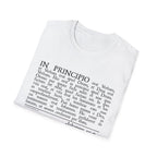 Latin 'In Principio' Text T-Shirt John 1:1-7