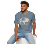 Bison Graphic T-Shirt — "Face the Storm" Inspirational Tee