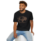 Bison Graphic T-Shirt — "Face the Storm" Inspirational Tee