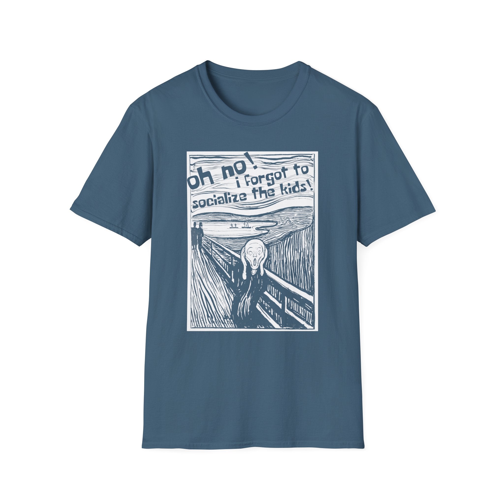 Edvard Munch's Scream Forgot to Socialize the Kids Parody Graphic Tee
