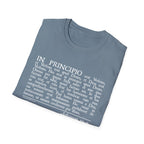 Latin 'In Principio' Text T-Shirt John 1:1-7