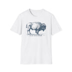 Bison Graphic T-Shirt — "Face the Storm" Inspirational Tee