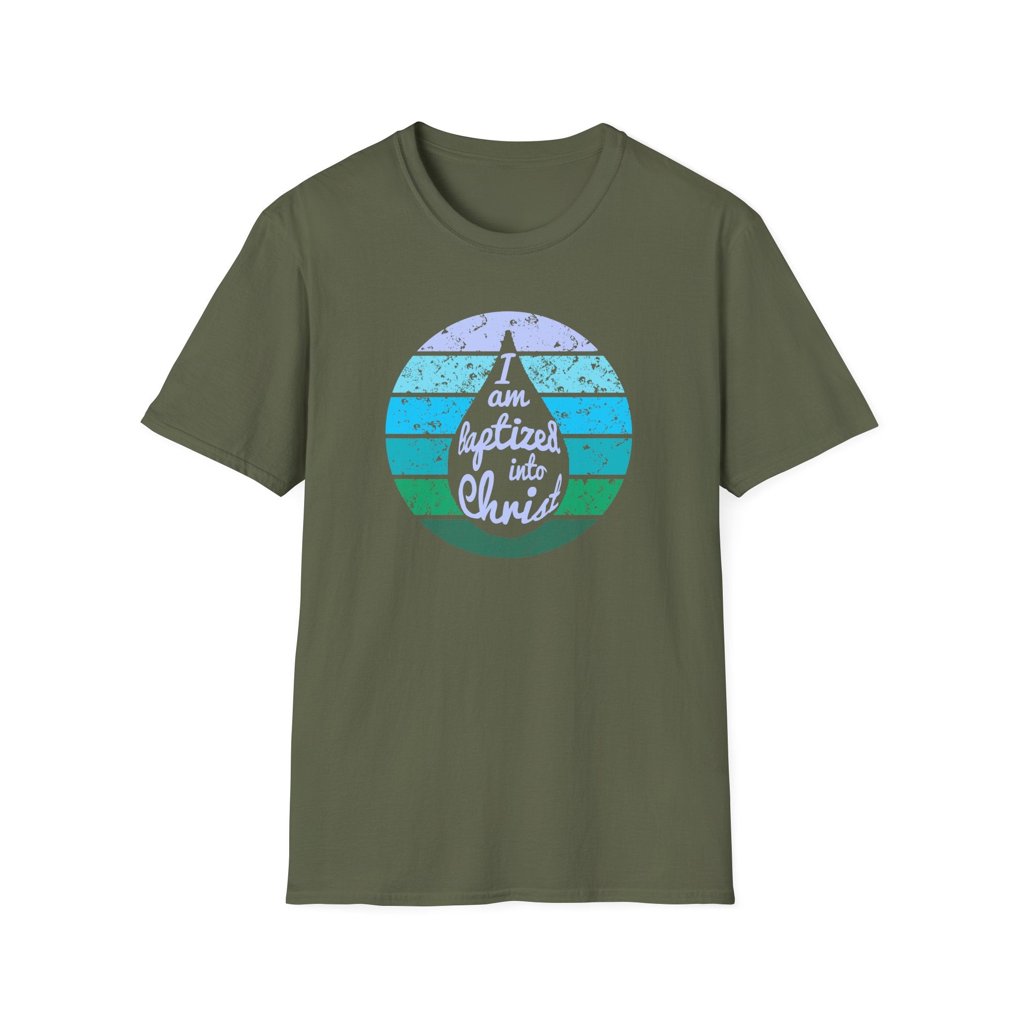 I Am Baptized into Christ Water Drop Christian Tee