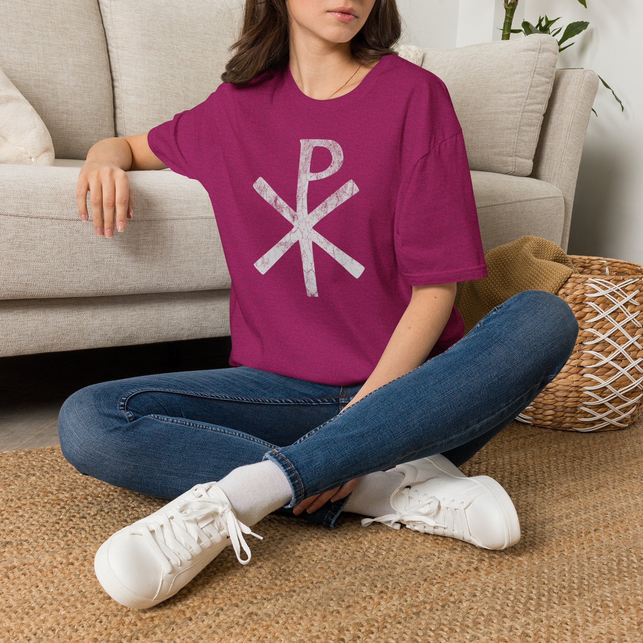 Chi Rho Christian Symbol T-Shirt — Vintage Faith Graphic Tee
