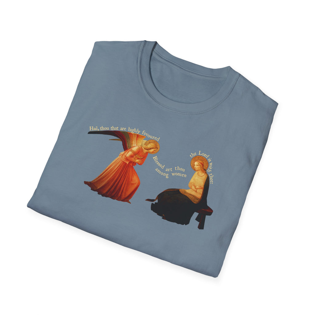 Fra Angelico The Annunciation with Text T-Shirt