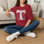 Christian Cross Text T-Shirt — ‘O Come, Thou Long Expected Jesus’ Hymn Print