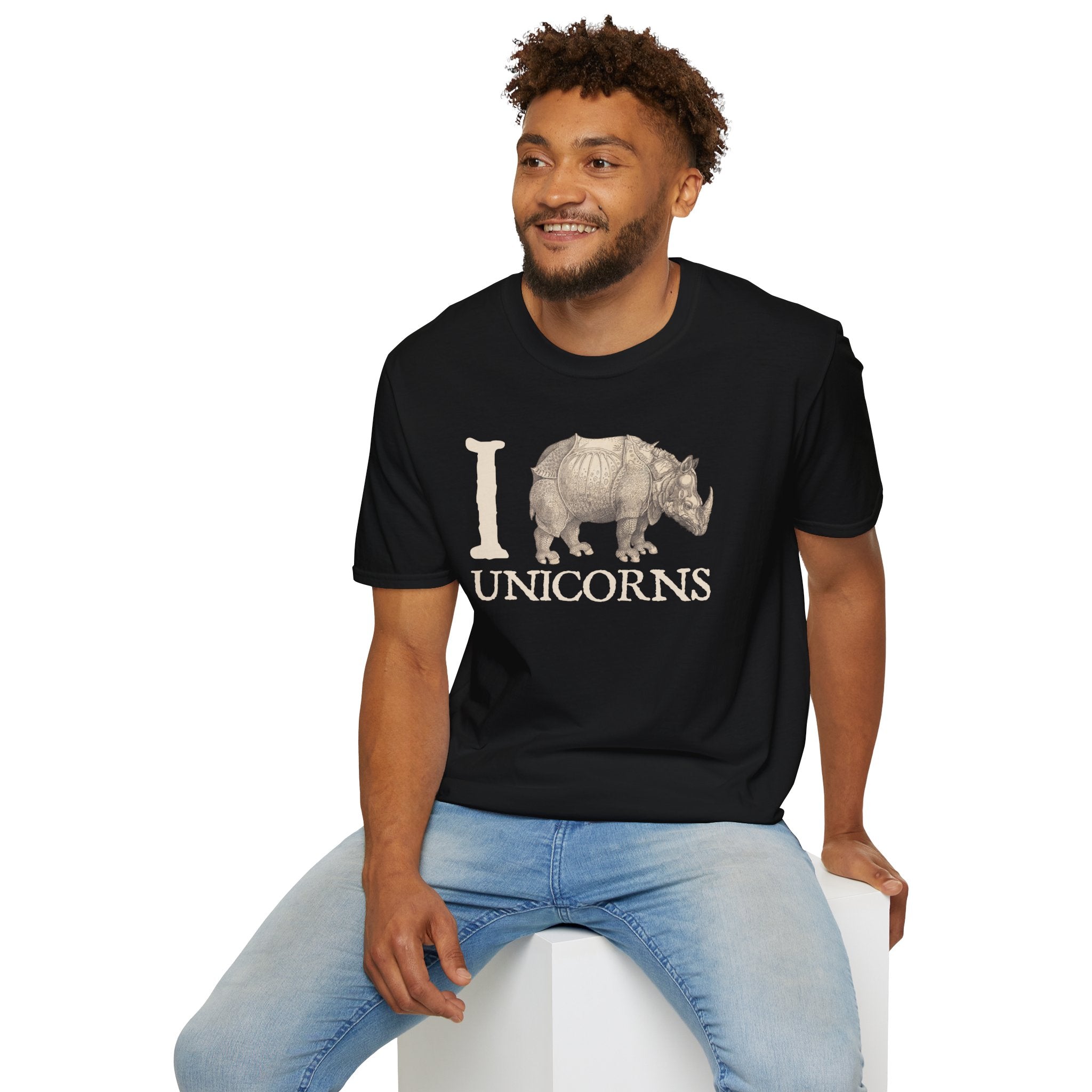 I Love Unicorns Rhinoceros Vintage Tee