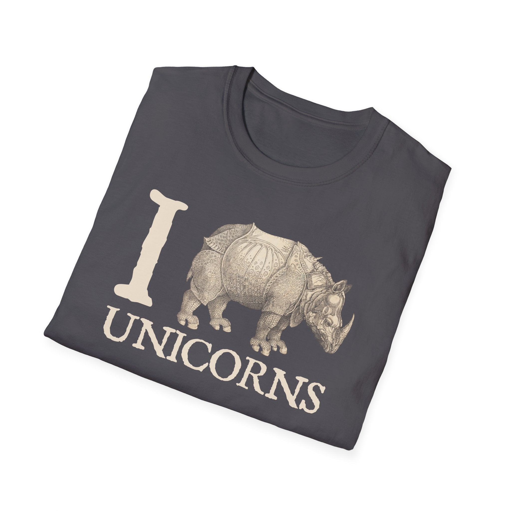 I Love Unicorns Rhinoceros Vintage Tee