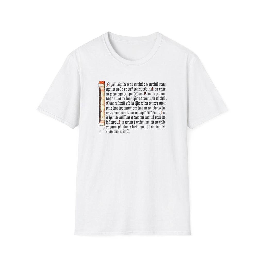 Gutenberg Bible John 1:1-7 Manuscript Text T‑Shirt