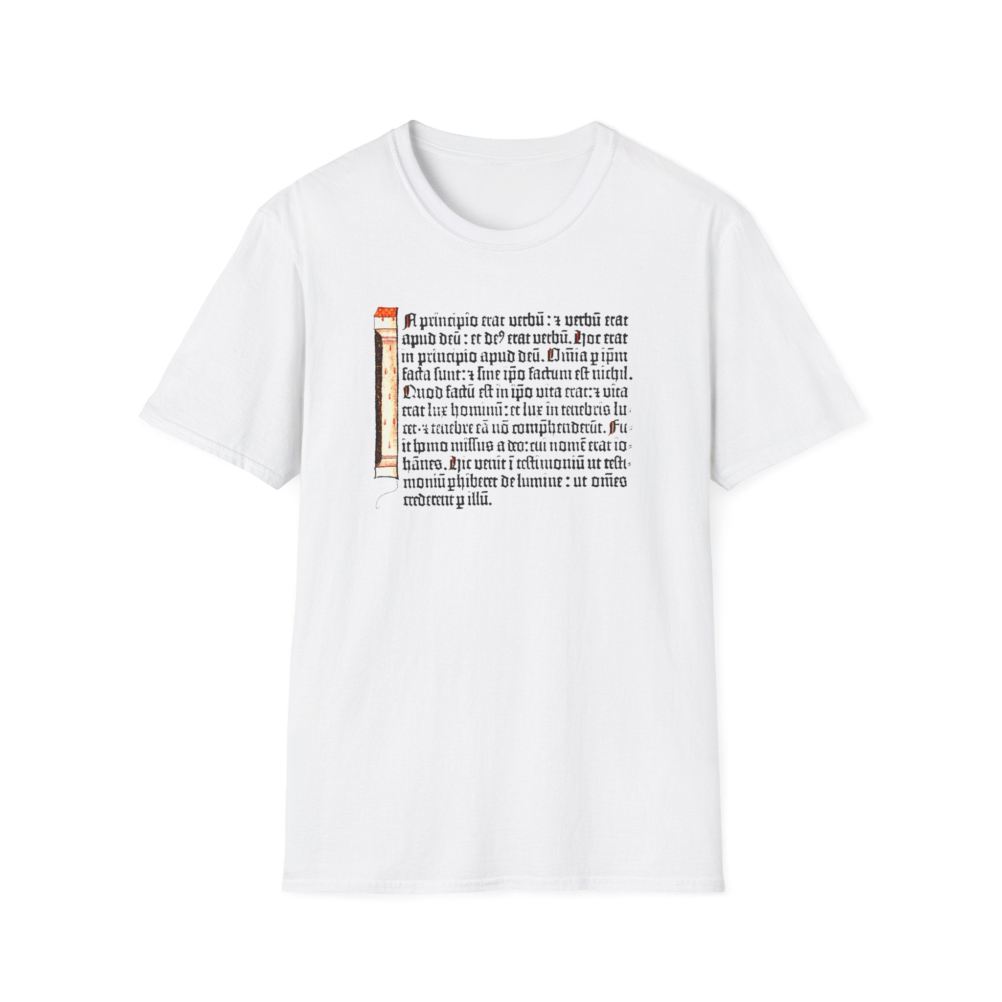 Gutenberg Bible John 1:1-7 Manuscript Text T‑Shirt