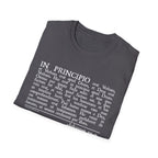 Latin 'In Principio' Text T-Shirt John 1:1-7