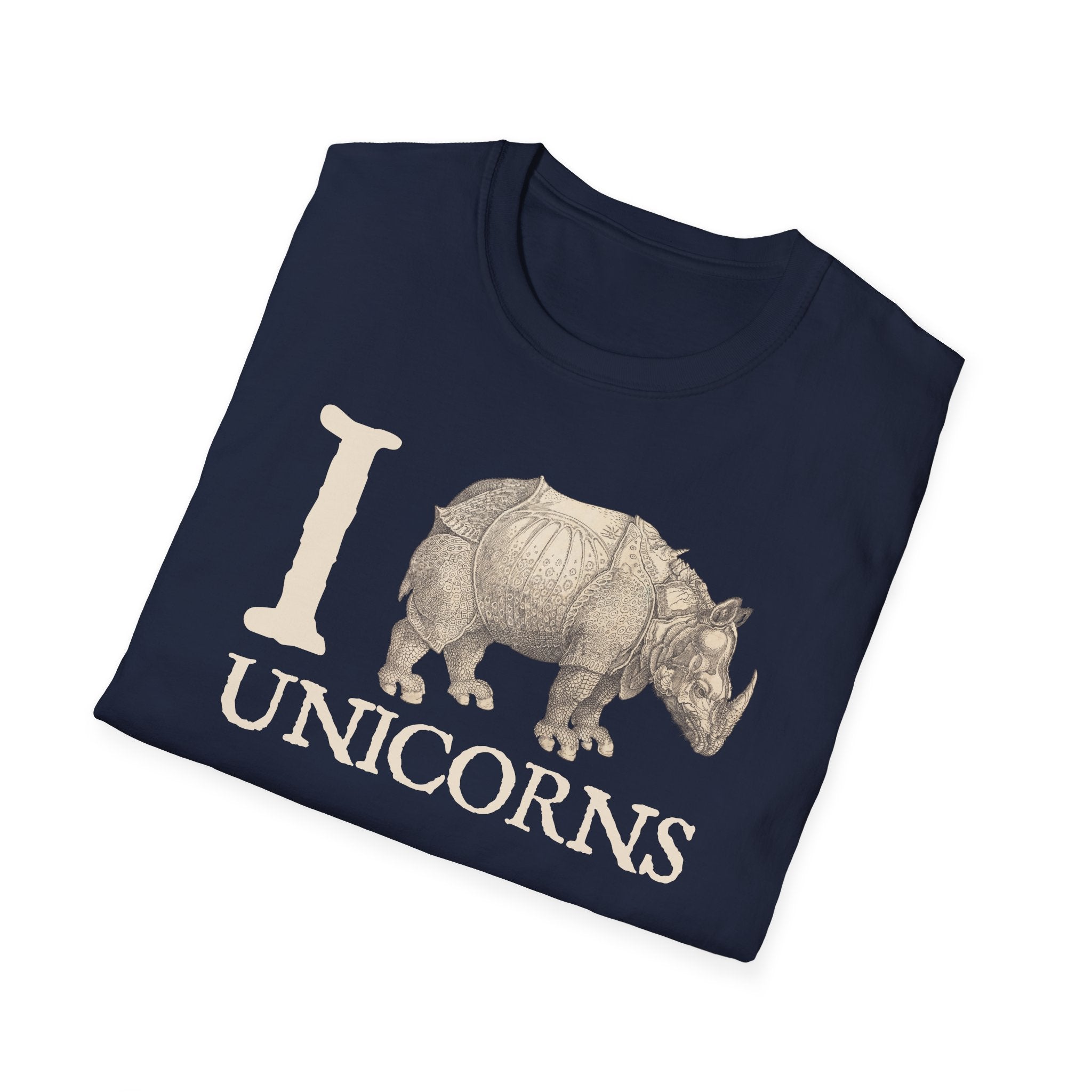 I Love Unicorns Rhinoceros Vintage Tee
