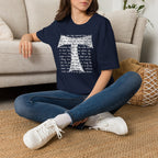 Christian Cross Text T-Shirt — ‘O Come, Thou Long Expected Jesus’ Hymn Print