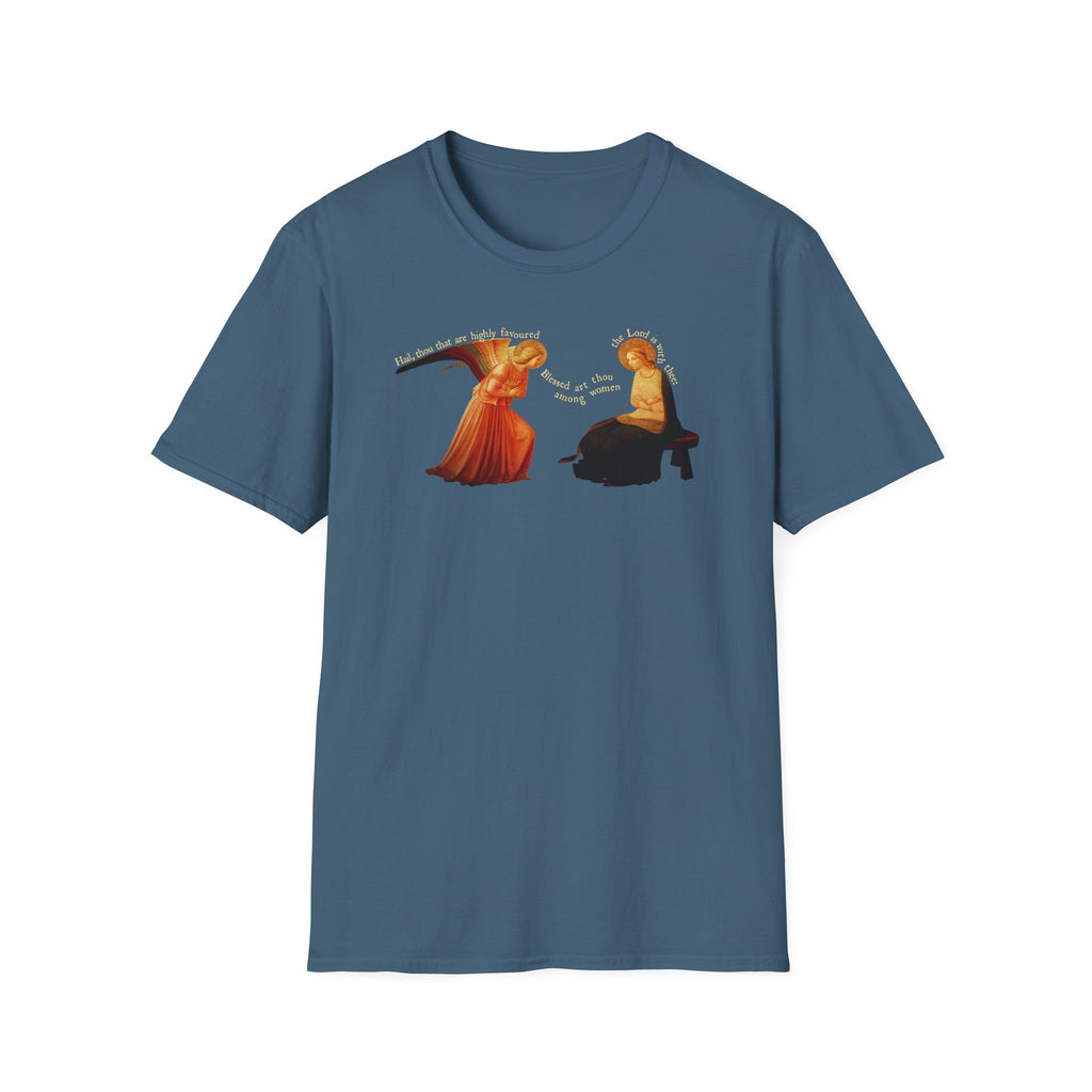 Fra Angelico The Annunciation with Text T-Shirt