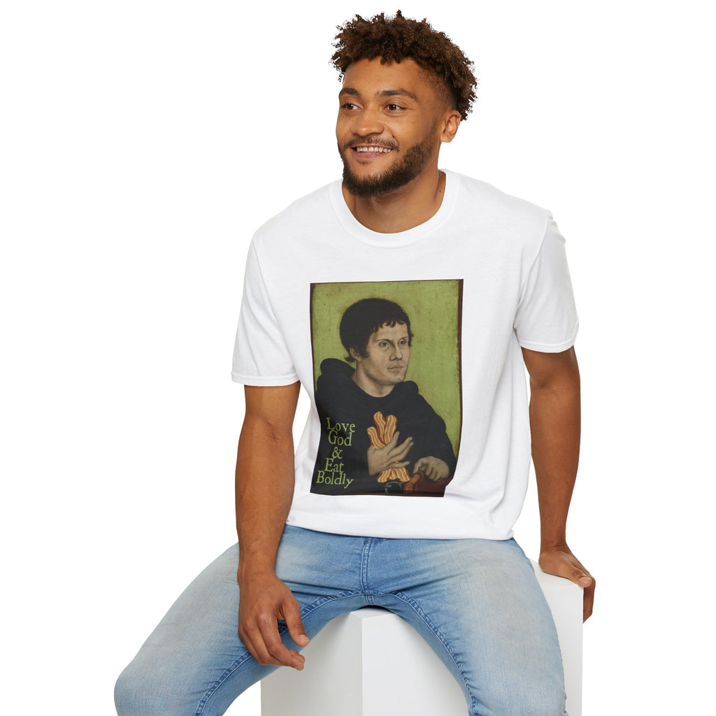Love God, Eat Boldly Martin Luther Portrait Tee