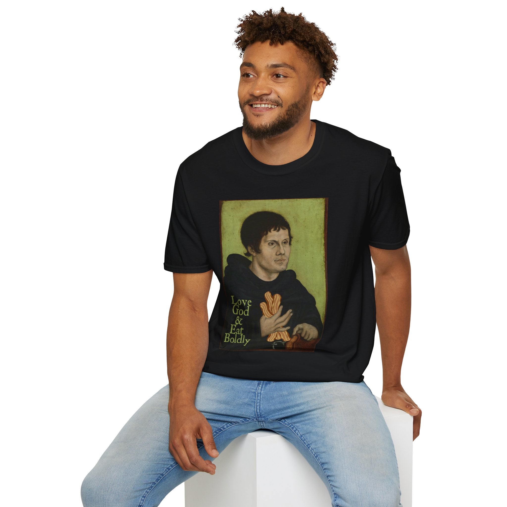 Love God, Eat Boldly Martin Luther Portrait Tee