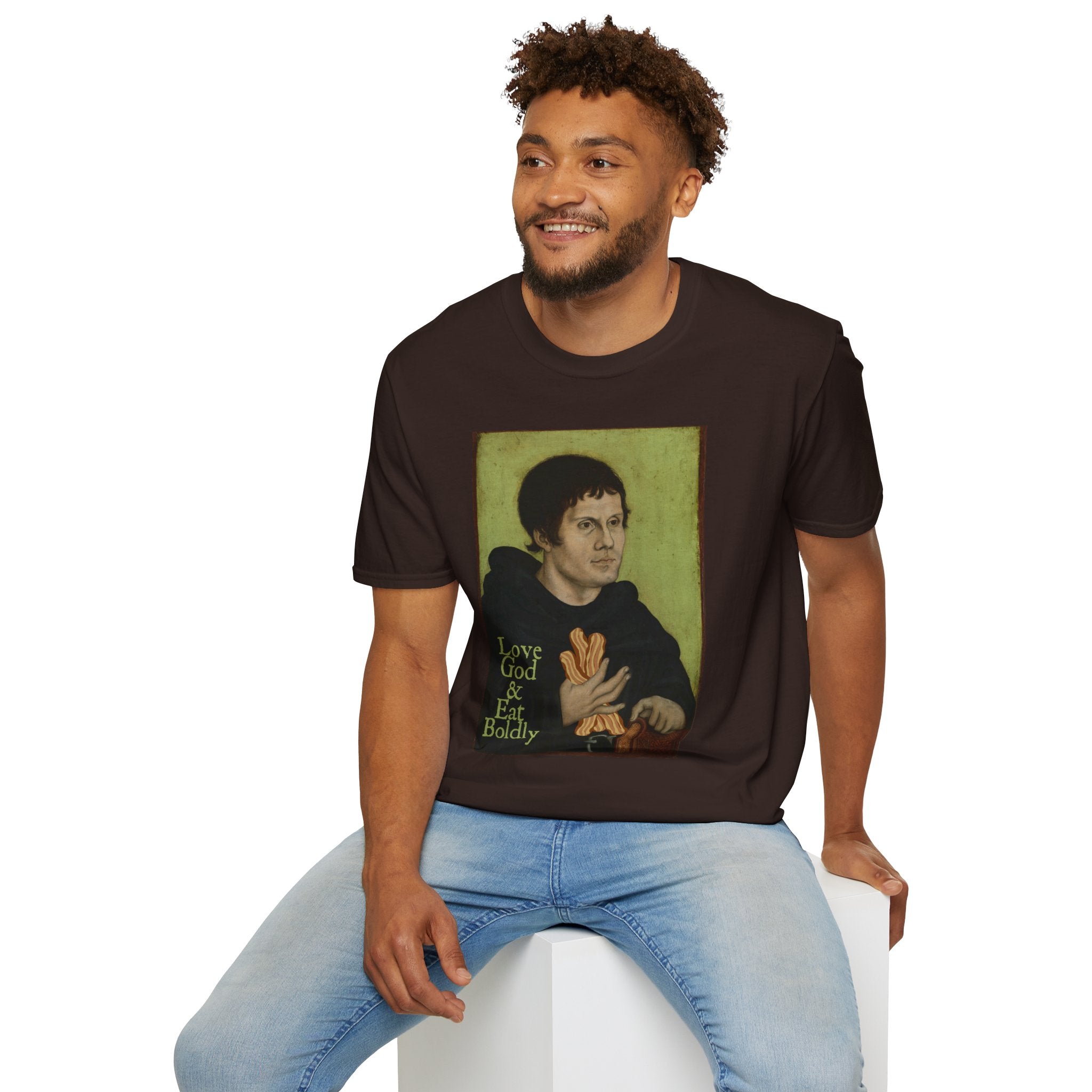 Love God, Eat Boldly Martin Luther Portrait Tee