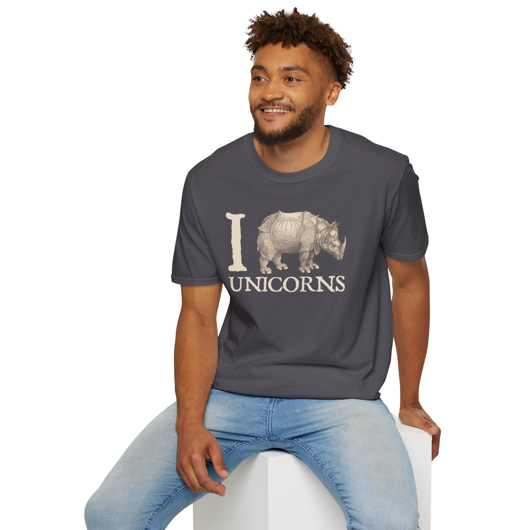I Love Unicorns Rhinoceros Vintage Tee