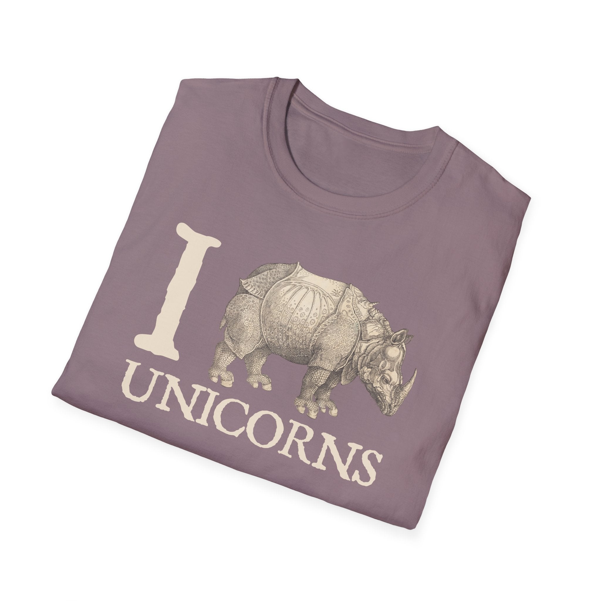 I Love Unicorns Rhinoceros Vintage Tee